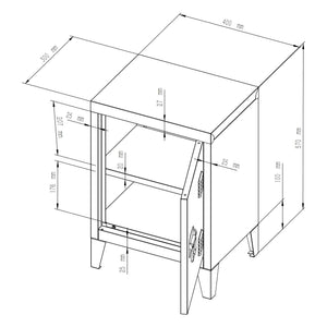 Nachttisch Inari Aktenschrank Pastellgrün matt