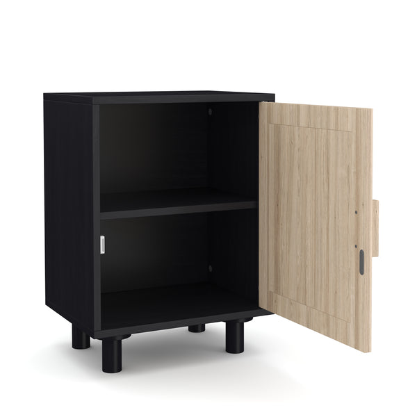Nachttisch ALDO 40 x 58 cm natur/schwarz