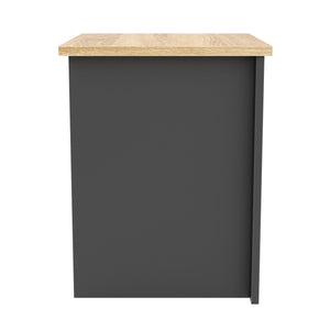 Nachttisch ARLES mit 2 Schubladen 45 x 39 x 50 cm anthrazit