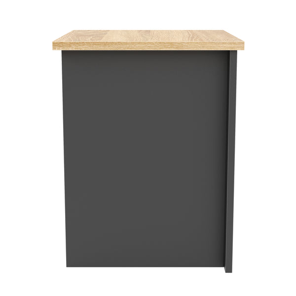 Nachttisch ARLES mit 2 Schubladen 45 x 39 x 50 cm anthrazit