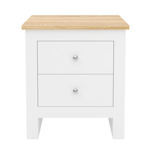 Nachttisch ARLES mit 2 Schubladen 45 x 39 x 50 cm weiss