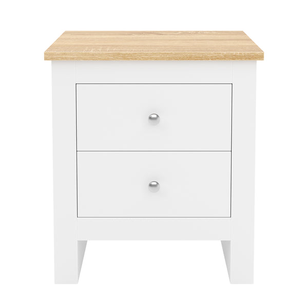 Nachttisch ARLES mit 2 Schubladen 45 x 39 x 50 cm weiss
