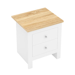 Nachttisch ARLES mit 2 Schubladen 45 x 39 x 50 cm weiss
