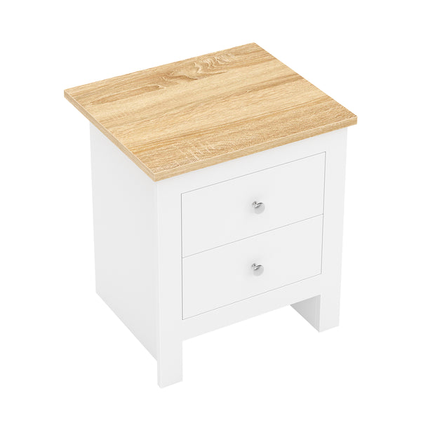 Nachttisch ARLES mit 2 Schubladen 45 x 39 x 50 cm weiss