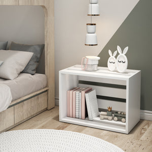Tavolino Rønde 43x64x33cm Bianco