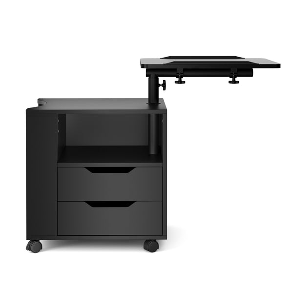Nachttisch EIRA mit verstellbarer Tischplatte 50 x 90 cm schwarz