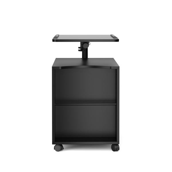 Nachttisch EIRA mit verstellbarer Tischplatte 50 x 90 cm schwarz