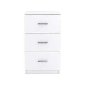 Nachttisch FORTE mit 3 Schubladen weiss