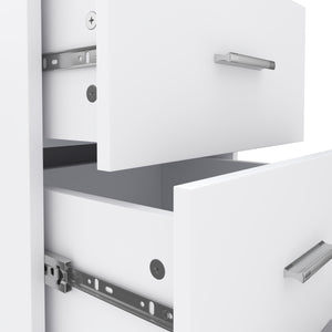 Nachttisch FORTE mit 3 Schubladen weiss