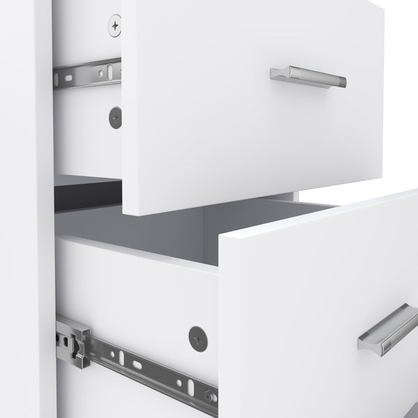 Nachttisch FORTE mit 3 Schubladen weiss