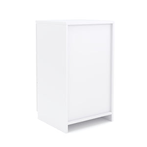 Nachttisch FORTE mit 3 Schubladen weiss hochglanz