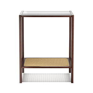 Nachttisch Glas ORVO 45 x 55 cm braun