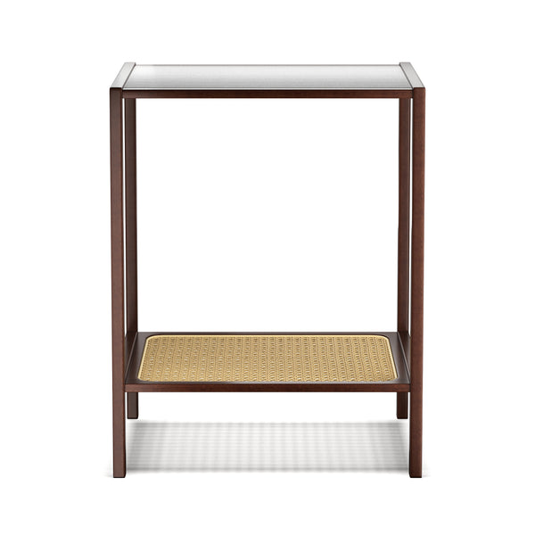 Nachttisch Glas ORVO 45 x 55 cm braun