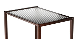 Nachttisch Glas ORVO 45 x 55 cm braun