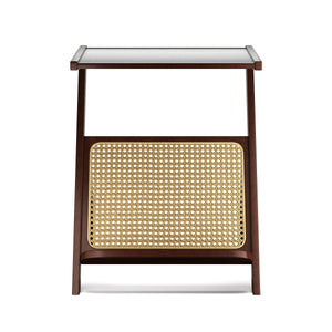 Nachttisch Glas ORVO 45 x 35 x 56 cm braun