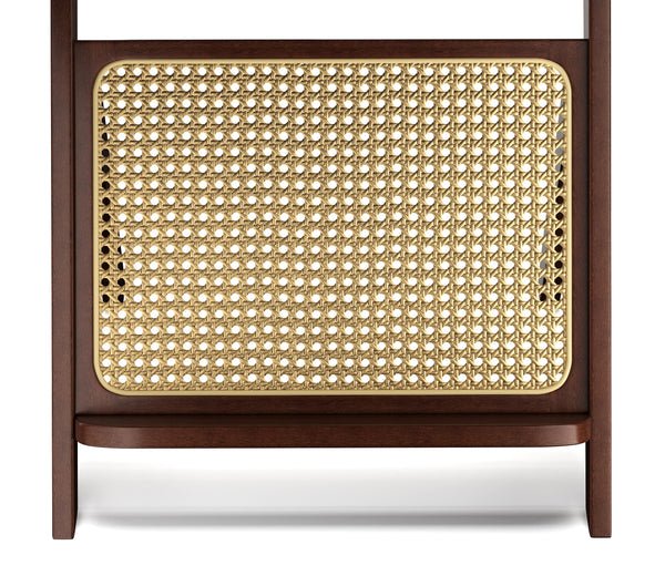 Nachttisch Glas ORVO 45 x 35 x 56 cm braun