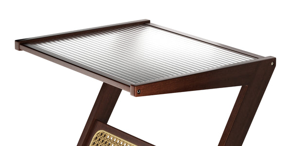 Nachttisch Glas ORVO 45 x 35 x 56 cm braun