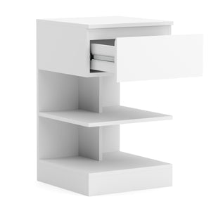Nachttisch HIVRA mit Schublade 39 x 65 cm weiss