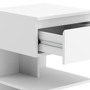 Nachttisch HIVRA mit Schublade 39 x 65 cm weiss