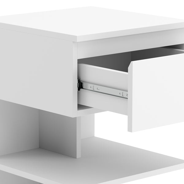 Nachttisch HIVRA mit Schublade 39 x 65 cm weiss
