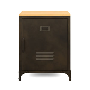 Nachttisch Industrial FORGE 39 x 51 cm schwarz/braun