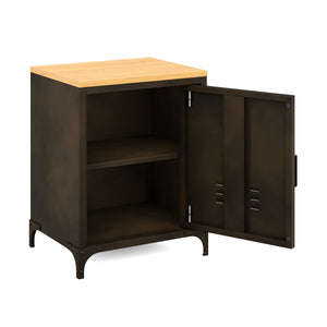 Nachttisch Industrial FORGE 39 x 51 cm schwarz/braun