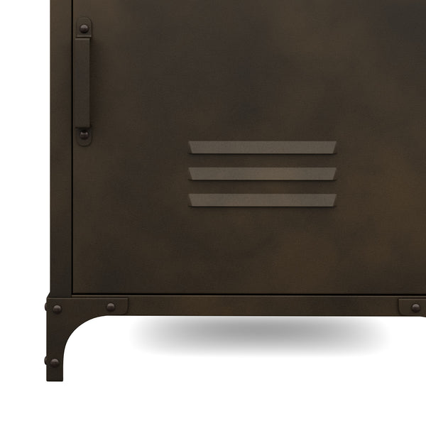 Nachttisch Industrial FORGE 39 x 51 cm schwarz/braun
