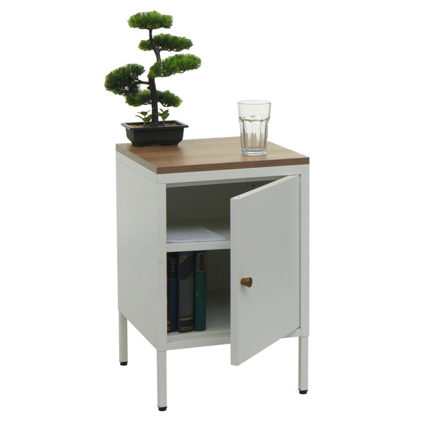Nachttisch Industrial Stahl JAM-L84 63x40x40cm weiss