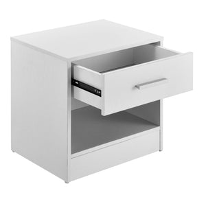 Nachttisch Jette 36.5 x 38 x 29.5 cm mit Schublade Weiss