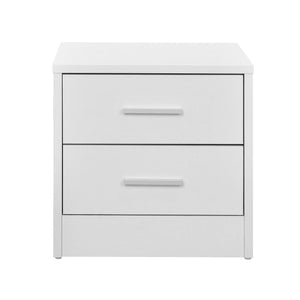 Nachttisch Jette 38x37x34 cm 2 Schubladen Weiss
