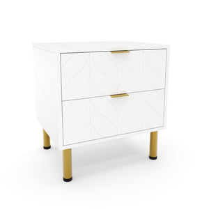 Nachttisch MARGO 2 Schubladen weiss