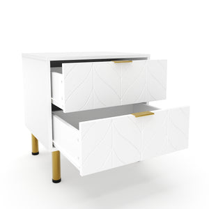 Nachttisch MARGO 2 Schubladen weiss