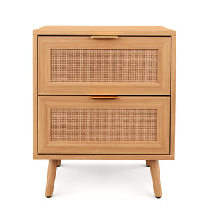ARNO wooden bedside table with 2 drawers