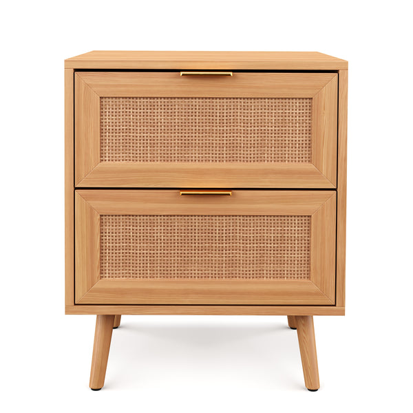ARNO wooden bedside table with 2 drawers