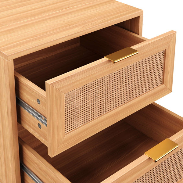 ARNO wooden bedside table with 2 drawers