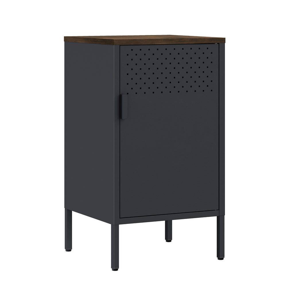 Comodino in metallo AMET 40 x 76 cm nero