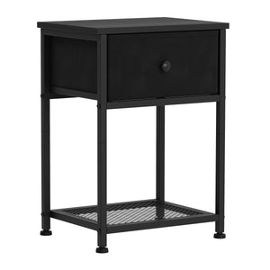Nachttisch Metall ARCHIE 39 x 55 cm 2er Set schwarz