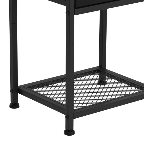 Nachttisch Metall ARCHIE 39 x 55 cm 2er Set schwarz