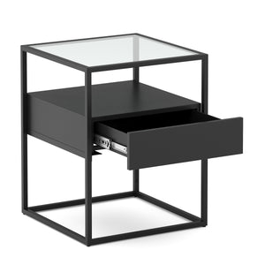 Nachttisch Metall NITE 40 x 51 cm schwarz