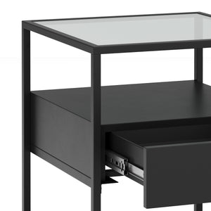 Nachttisch Metall NITE 40 x 51 cm schwarz