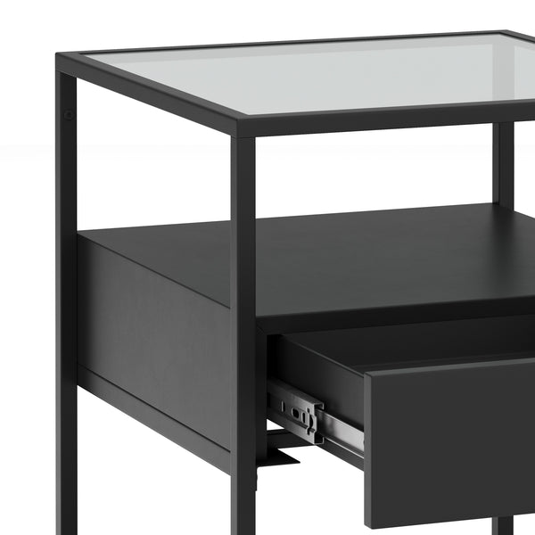 Nachttisch Metall NITE 40 x 51 cm schwarz