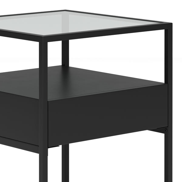 Nachttisch Metall NITE 40 x 51 cm schwarz