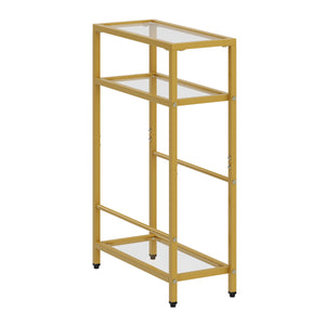Nachttisch Metall SILVIA 40 x 62 cm 2er Set gold