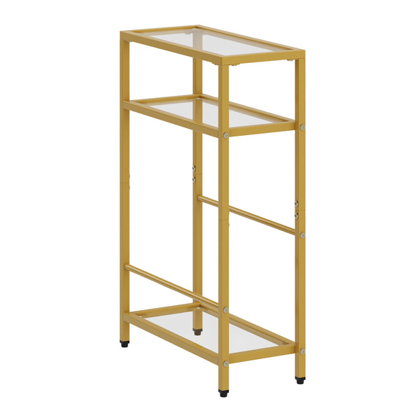Nachttisch Metall SILVIA 40 x 62 cm 2er Set gold