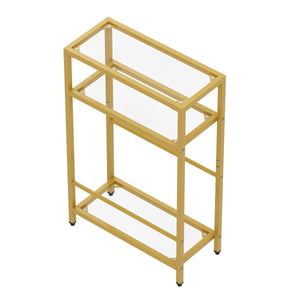 Nachttisch Metall SILVIA 40 x 62 cm 2er Set gold