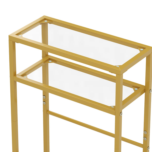 Nachttisch Metall SILVIA 40 x 62 cm 2er Set gold
