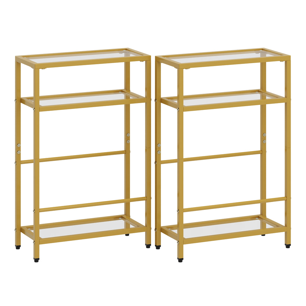 Nachttisch Metall SILVIA 40 x 62 cm 2er Set gold