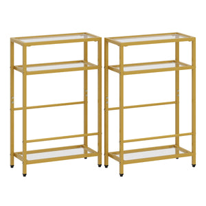 Nachttisch Metall SILVIA 40 x 62 cm 2er Set gold