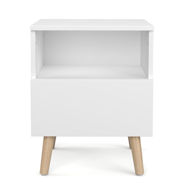 Nachttisch NORDIC 40 x 50 cm 2er Set weiss