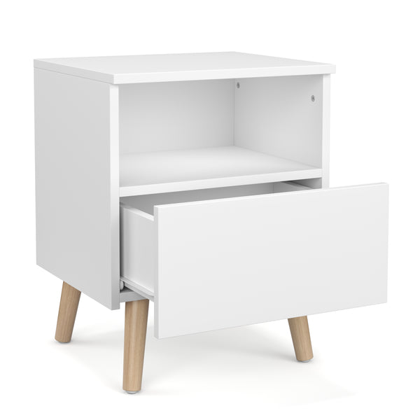 Nachttisch NORDIC 40 x 50 cm 2er Set weiss